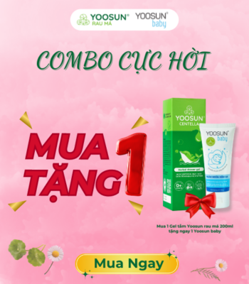 [MUA 1 TẶNG 1] Mua Gel tắm gội thảo dược Yoosun Rau Má 200ml tặng 1 Kem hăm Yoosun Baby