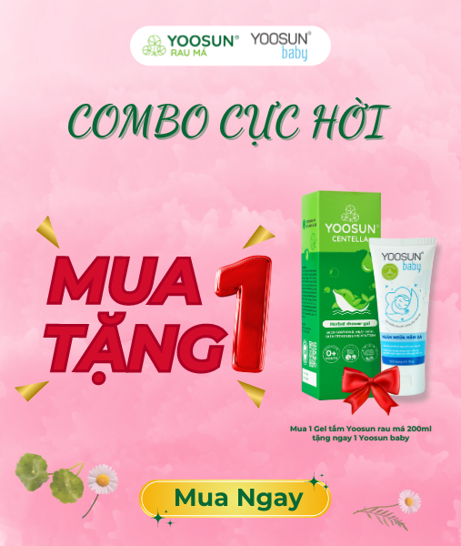 [MUA 1 TẶNG 1] Mua Gel tắm gội thảo dược Yoosun Rau Má 200ml tặng 1 Kem hăm Yoosun Baby