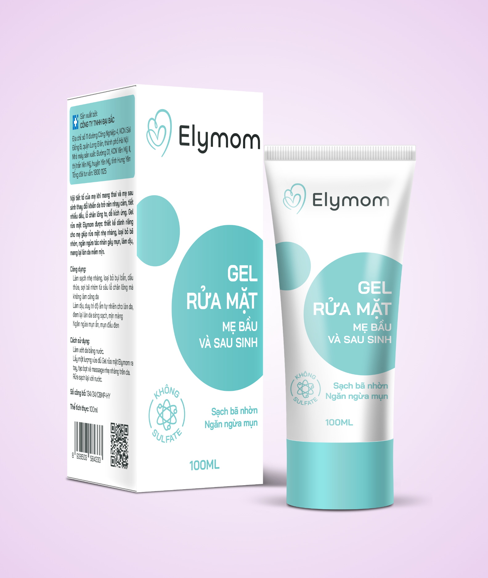 Gel rửa mặt mẹ bầu và sau sinh Elymom