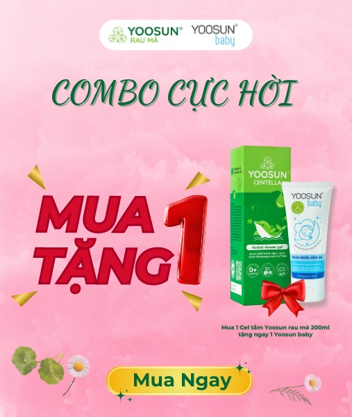 Combo gel tắm gội và kem hăm yoosun baby