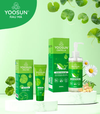 Combo Gel tắm gội thảo dược Yoosun Rau Má 200ml và kem bôi Yoosun Rau Má 50g cho bé