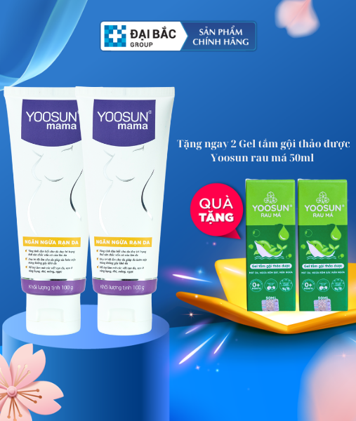 [MUA 2 TẶNG 2] Mua 2 kem rạn da dược liệu Yoosun Mama tặng 2 Gel tắm gội thảo dược Yoosun rau má 50ml