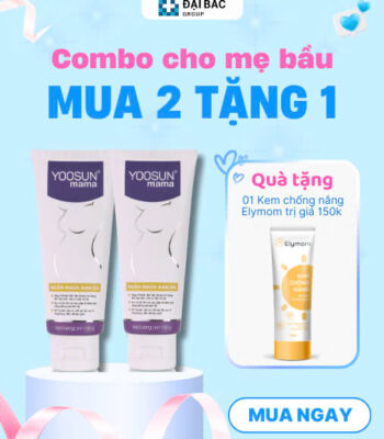 [ COMBO DÀNH CHO MẸ BẦU] Mua 2 kem ngừa rạn Yoosun mama tặng ngay 1 kem chống nắng Elymom trị giá 150K