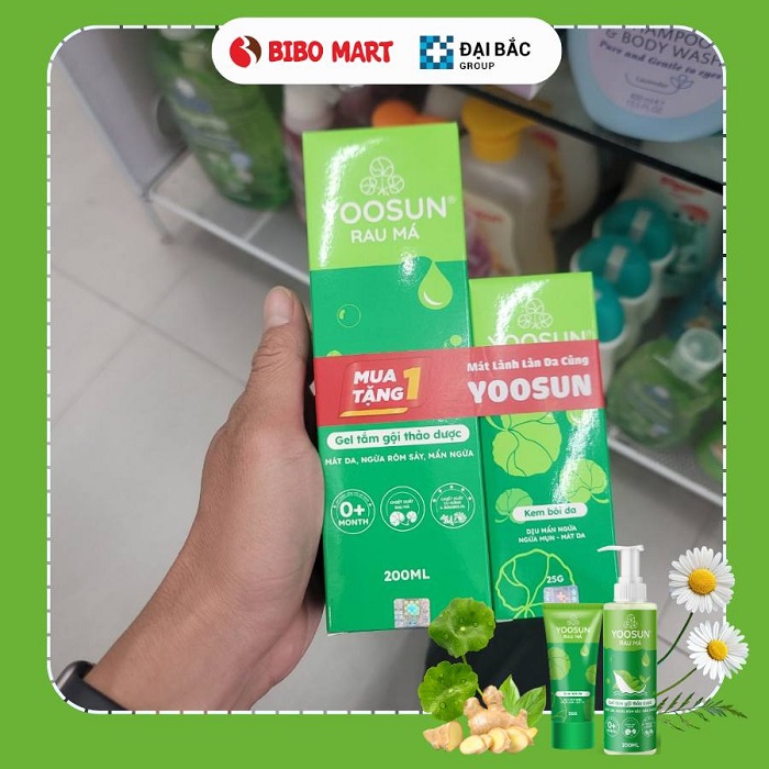 Bibo mart có bộ đôi gel tắm và kem bôi da