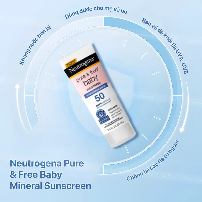 Kem chống nắng cho bà bầu Neutrogena Pure & Free Baby Mineral Sunscreen