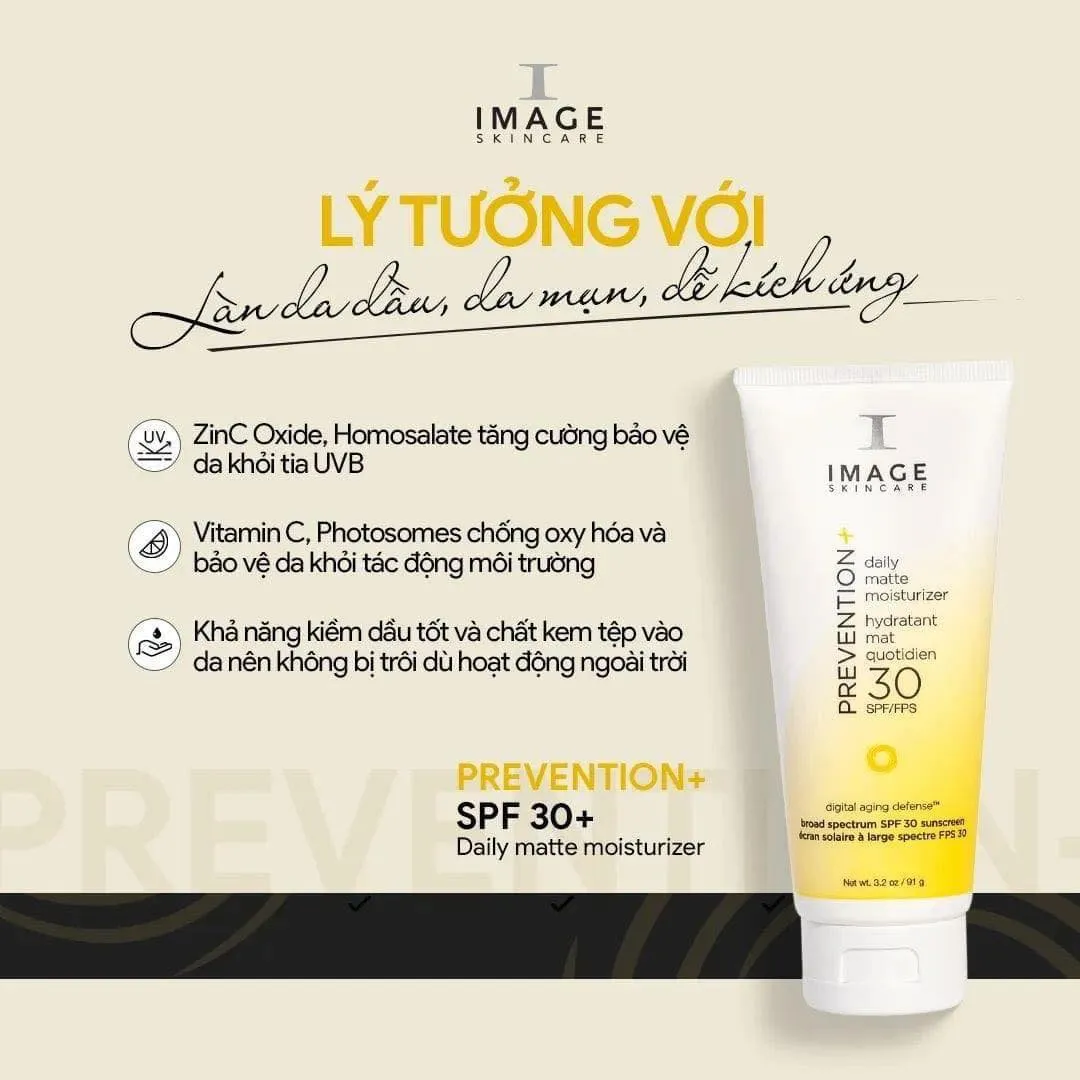 Kem chống nắng cho bà bầu Image Prevention+ Daily Matte Moisturizer SPF30+