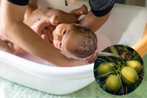 Dac tinh cua nuoc dua doi voi lan da tre so sinh 