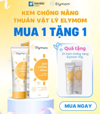 [KEM CHỐNG NẮNG VẬT LÝ LÀNH TÍNH] Mua 1 tuýp kem chống nắng Elymom 50g – Tặng ngay 1 tuýp 10g cùng loại