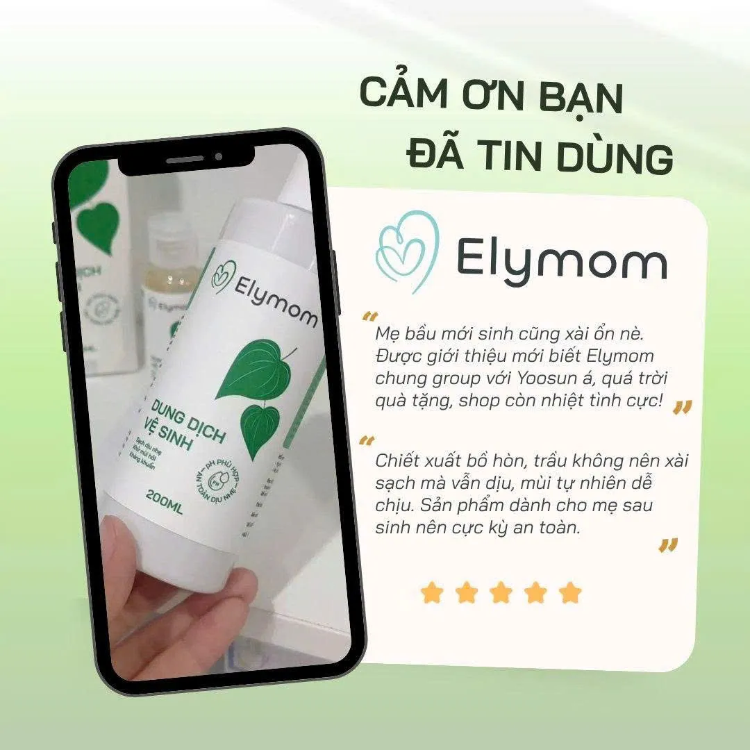 Nhiều phản hồi tích cực khi sử dụng dung dịch vệ sinh Elymom