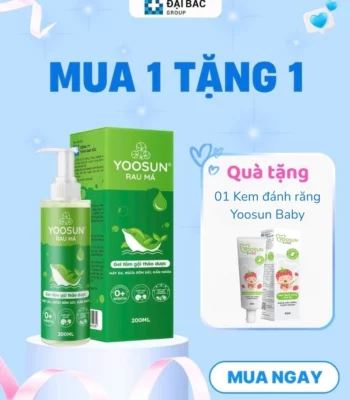 MUA GEL TẮM GỘI THẢO DƯỢC YOOSUN RAU MÁ, TẶNG NGAY KEM ĐÁNH RĂNG CHO BÉ!