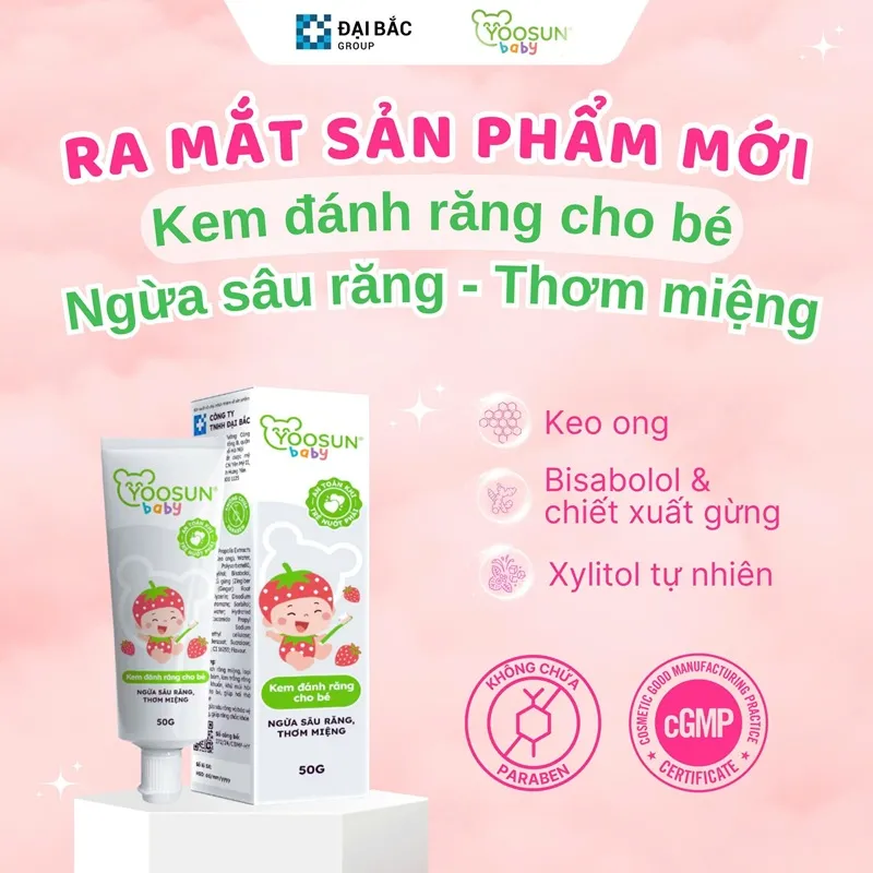 Kem đánh răng cho bé 1 tuổi Yoosun Baby 