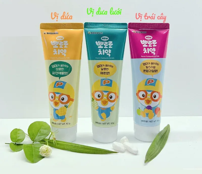 Kem đánh răng cho bé 1 tuổi Pororo