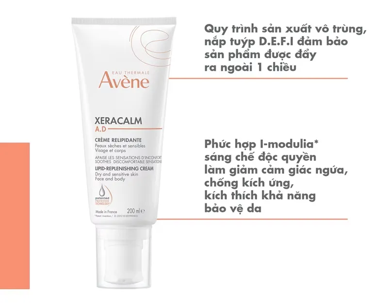 Kem dưỡng ẩm cho bé viêm da cơ địa Avene