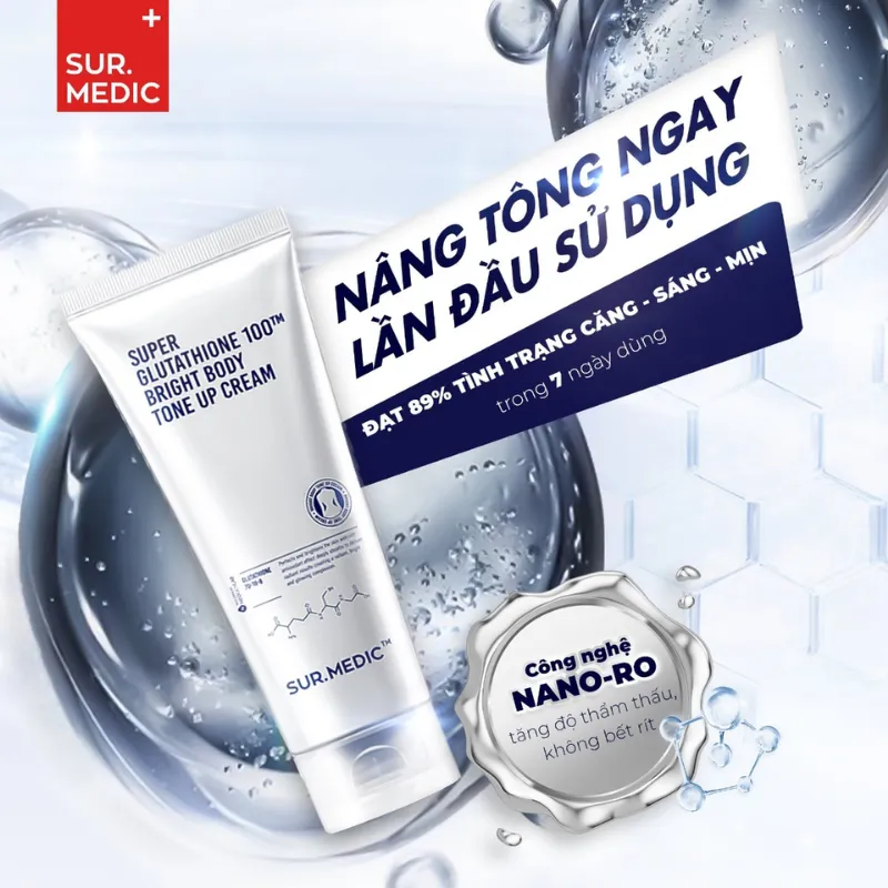 Sur Medic Super Glutathione Bright Body Tone Up Cream 