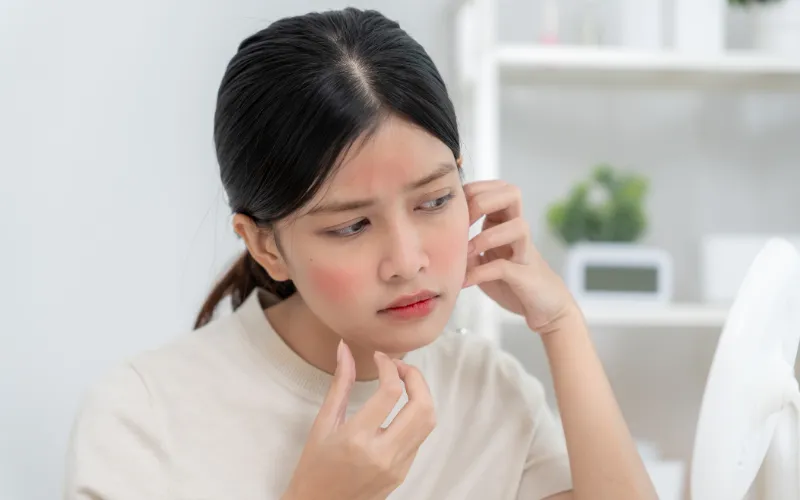 Sử dụng sản phẩm chăm sóc da không phù hợp