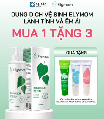 [ĐÃ HẾT CTKM] MUA SỮA DUNG DỊCH VỆ SINH ELYMOM TẶNG BỘ 3 (SỮA DƯỠNG ẨM, GEL RỬA MẶT, KEM DƯỠNG DA 10G)