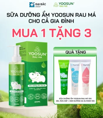 MUA SỮA DƯỠNG ẨM YOOSUN RAU MÁ TẶNG BỘ 3 (SỮA DƯỠNG ẨM, GEL RỬA MẶT, KEM DƯỠNG DA 10G)