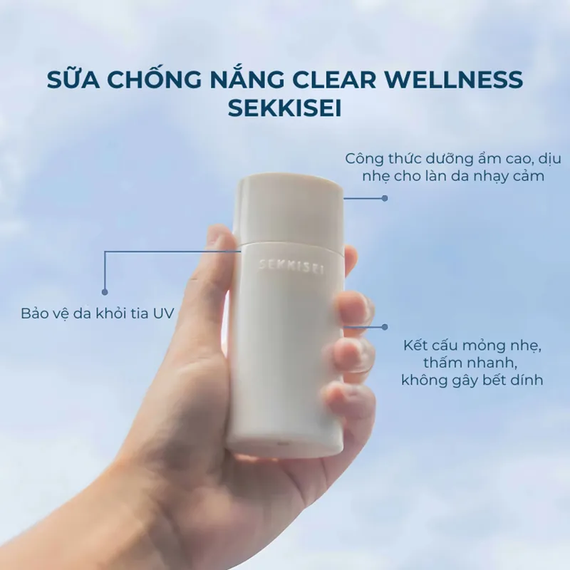 Kem chống nắng cho mẹ đang cho con bú Sekkisei Clear Wellness