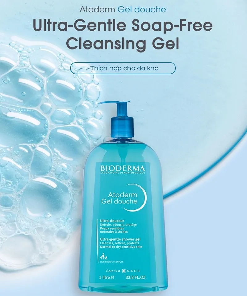 Sữa rửa mặt dưỡng ẩm Bioderma Atoderm Gentle Cleanser