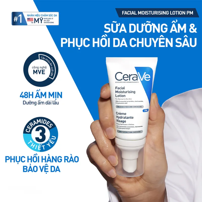 Kem dưỡng ẩm phục hồi da CeraVe Moisturizing Cream