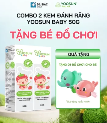 TẶNG ĐỒ CHƠI NGỘ NGHĨNH CHO BÉ KHI MUA COMBO 2 KEM ĐÁNH RĂNG YOOSUN BABY 50G