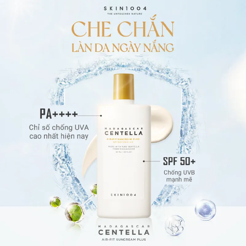 Kem chống nắng Skin1004 Madagascar Centella Air-Fit Suncream Plus SPF50+ PA++++