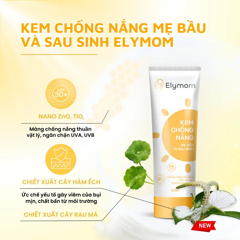 Kem chống nắng Elymom cho mẹ bầu và mẹ sau sinh