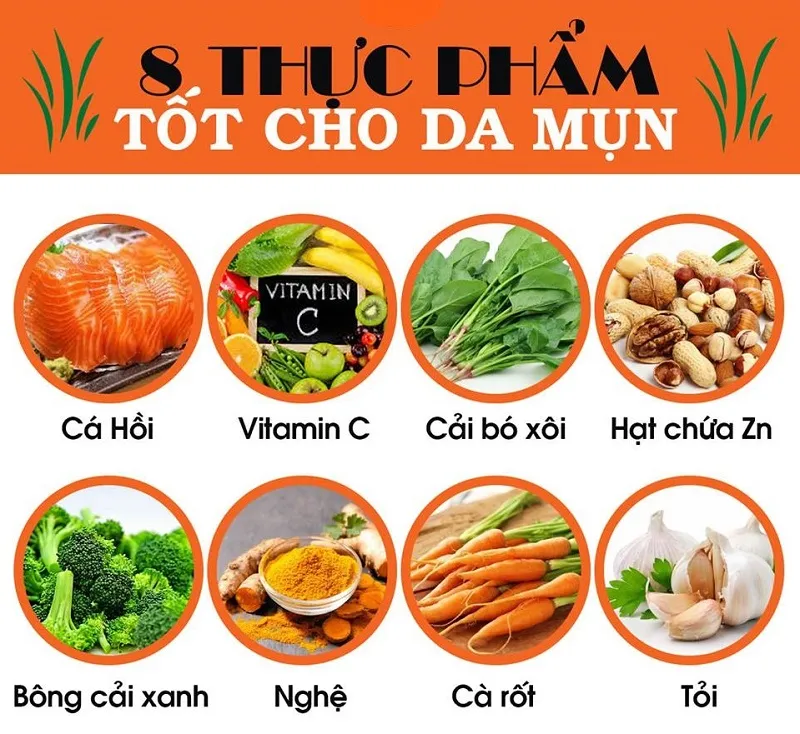 Điều chỉnh chế độ dinh dưỡng và sinh hoạt hỗ trợ da mụn