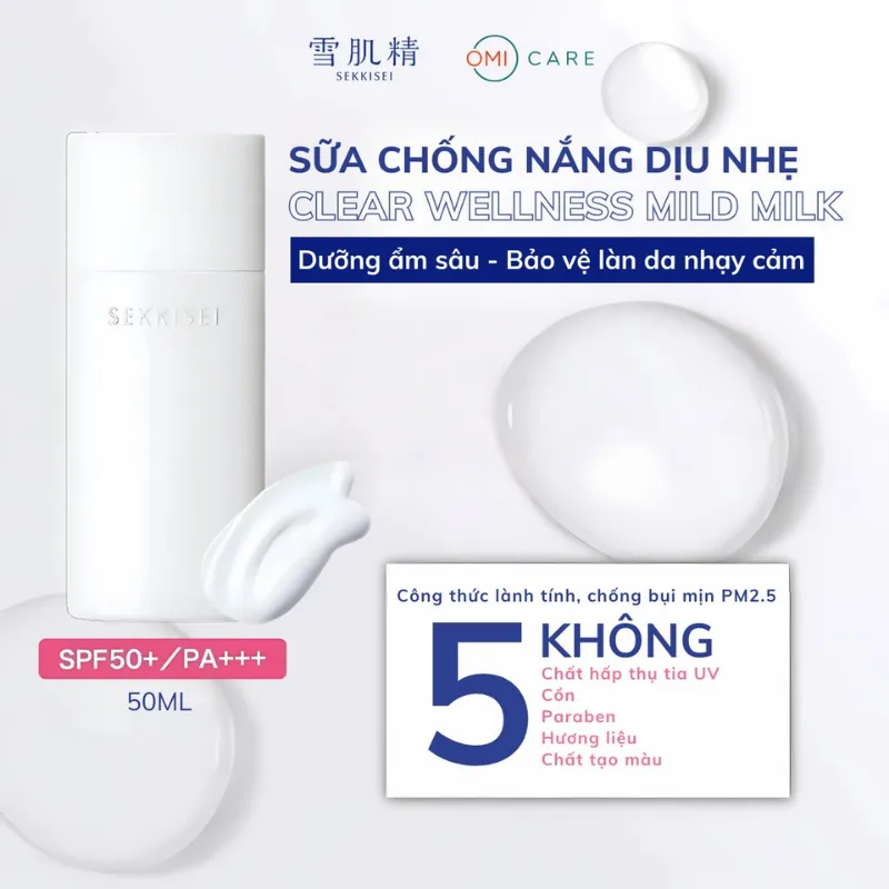 Sữa chống nắng Sekkisei Clear Wellness UV Sunscreen Mild Milk