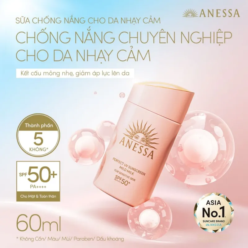 Sữa chống nắng Anessa Perfect UV Sunscreen Mild Milk