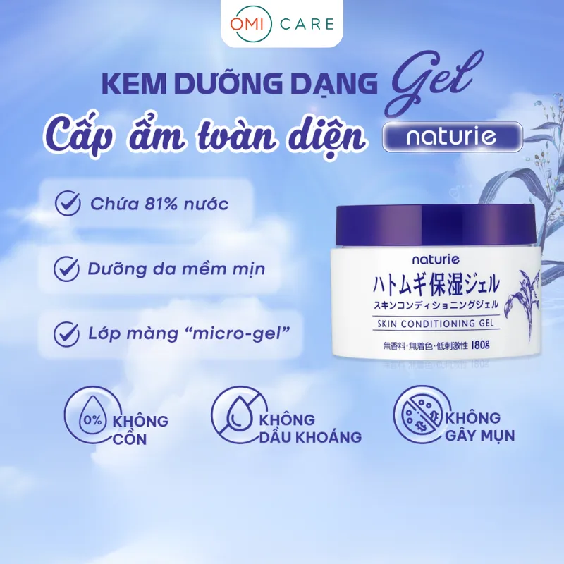 Gel dưỡng Naturie Hatomugi (Nhật Bản, 180g)