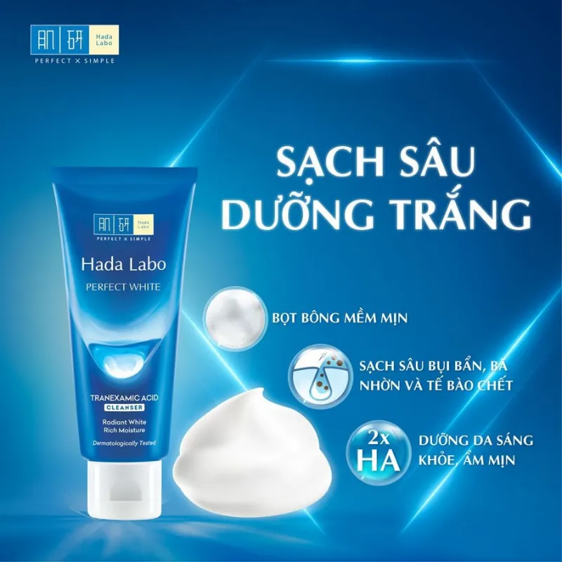 Kem rửa mặt Hada Labo Perfect White T.X.A Cleanser