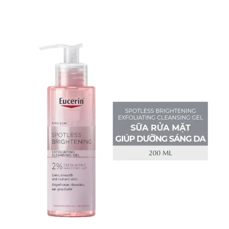 Gel Rửa Mặt Eucerin Spotless Brightening Exfoliating Cleansing Gel