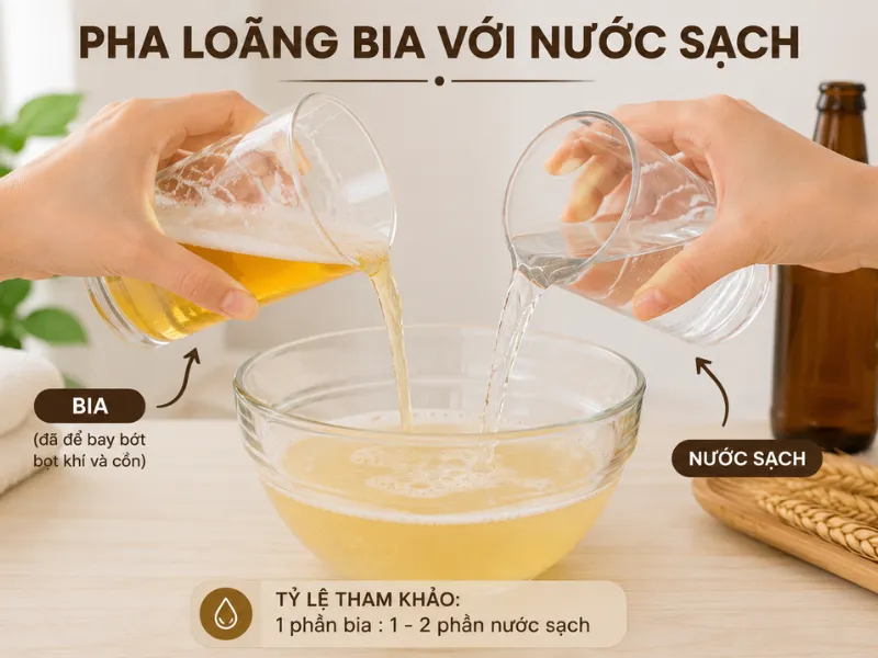 Hướng dẫn chi tiết các bước rửa mặt bằng bia