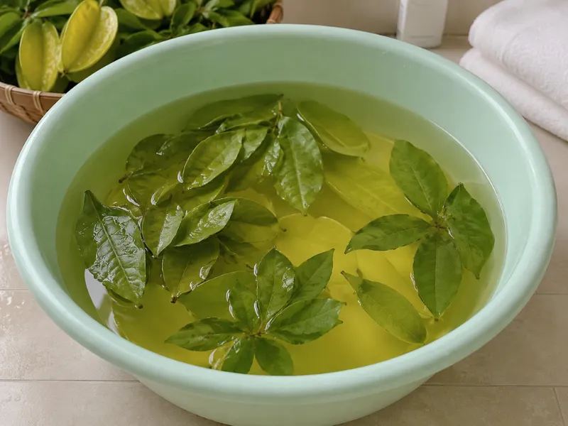 Tắm bằng nước lá khế