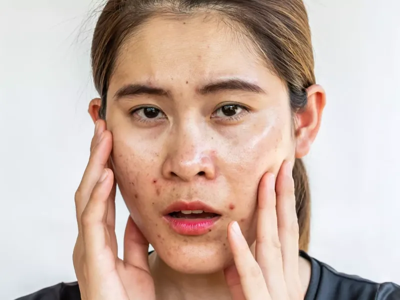 Thay đổi nội tiết tố cũng là nguyên nhân phổ biến khiến da khô đổ dầu