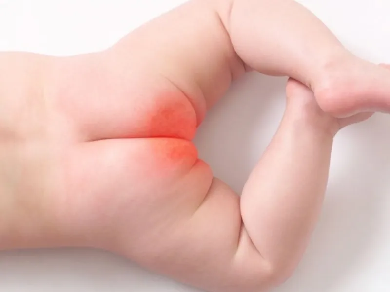 Hăm mông ở trẻ sơ sinh thường có nhiều biểu hiện khác nhau