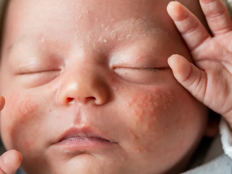 Mụn sữa thường xuất hiện dưới dạng các nốt mụn nhỏ li ti màu trắng, đỏ hoặc hơi vàng.